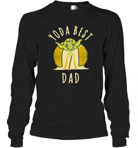Star Wars Yoda Best Dad Happy Father'S Day Vintage Retro T-Shirt Long Sleeved T-shirt 