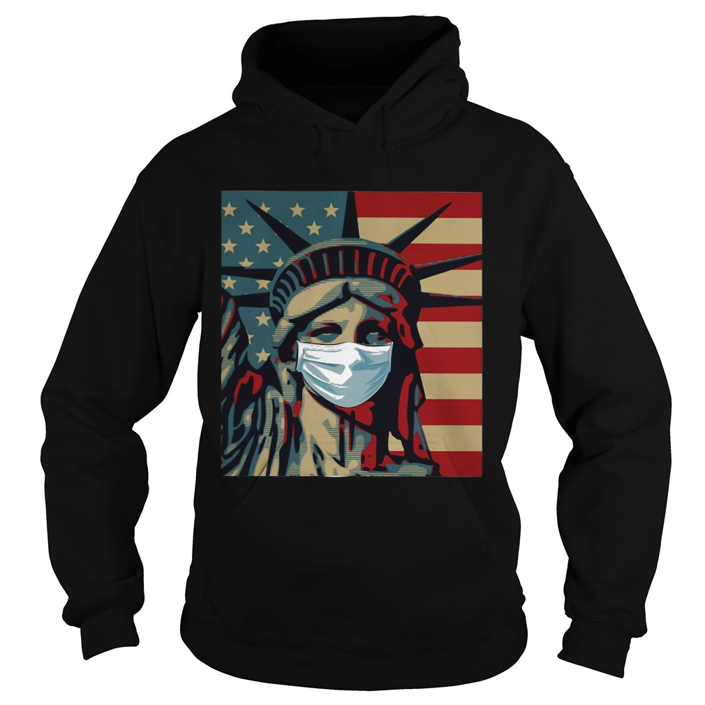 Statue of liberty mask american flag independence day Hoodie