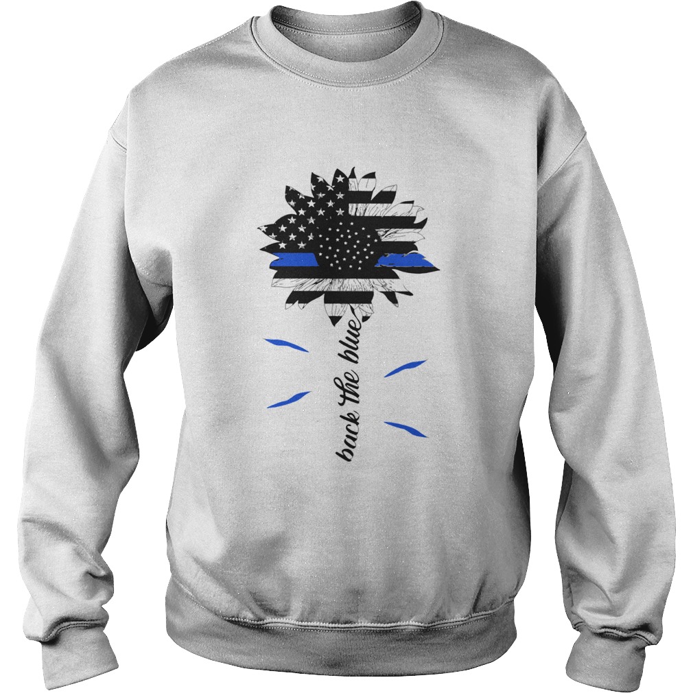 Sunflower Back The Blue Line Flag Sweatshirt