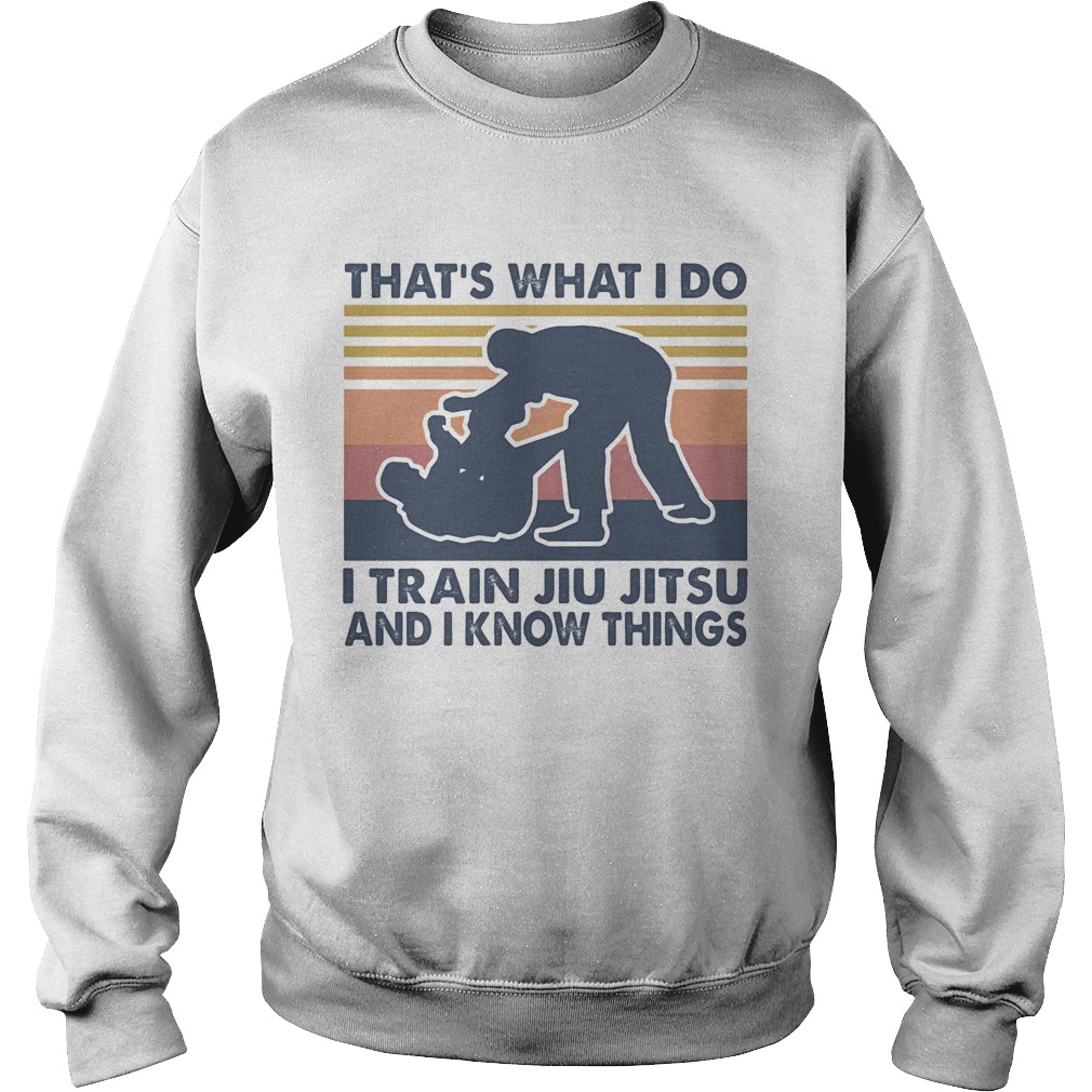 Thats what I do I train Jiu Jitsu and I know things vintage retro  Sweatshirt