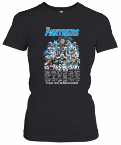 The Carolina Panthers Football 25Th Anniversary 1995 2020 Thank You For The Memories Signatures T-Shirt Classic Women's T-shirt