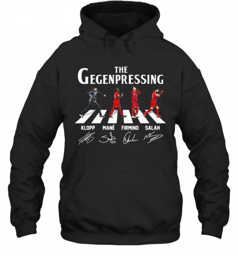 The Gegenpressing Abbey Road Klopp Mane Firmino Salah Signatures T-Shirt Unisex Hoodie