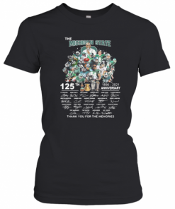 The Michigan State Spartans Football 125Th Anniversary 1896 2021 Thank You For The Memories Signatures T-Shirt Classic Women's T-shirt
