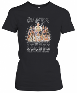 The San Antonio Spurs 45Th Anniversary 1976 2021 Thank You For The Memories Signatures T-Shirt Classic Women's T-shirt