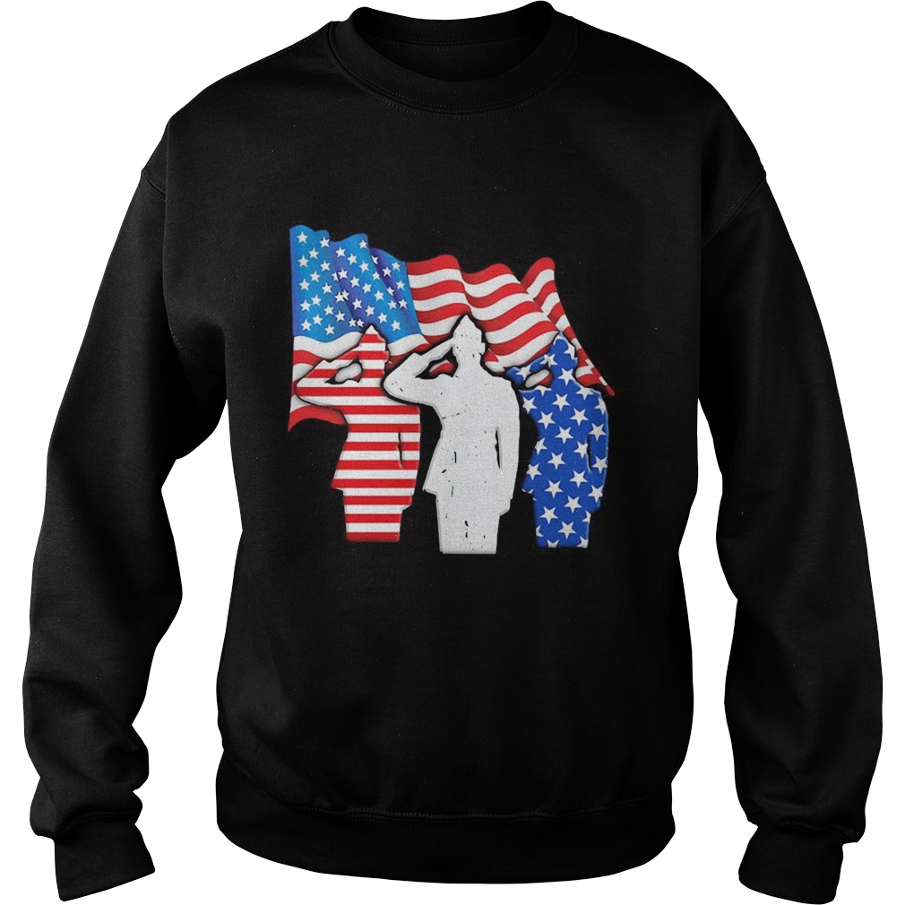 The Soldier Salutes American Flag Independence Day Sweatshirt