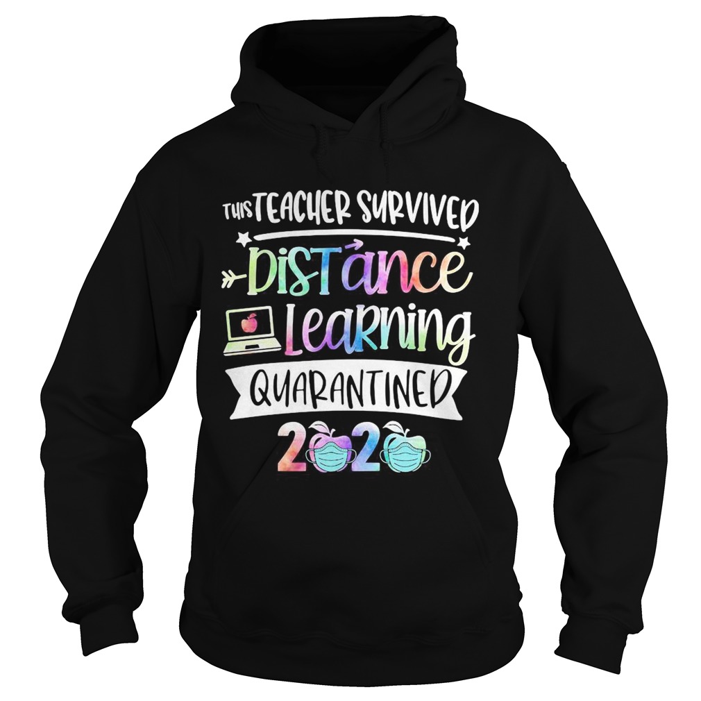 This teacher survived distance learning quarantined 2020 apple mask Hoodie