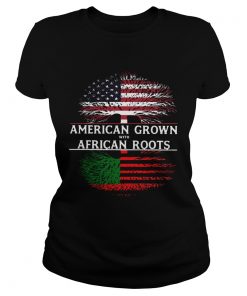 Tree American Grown With African Roots American Flag Independence Day  Classic Ladies