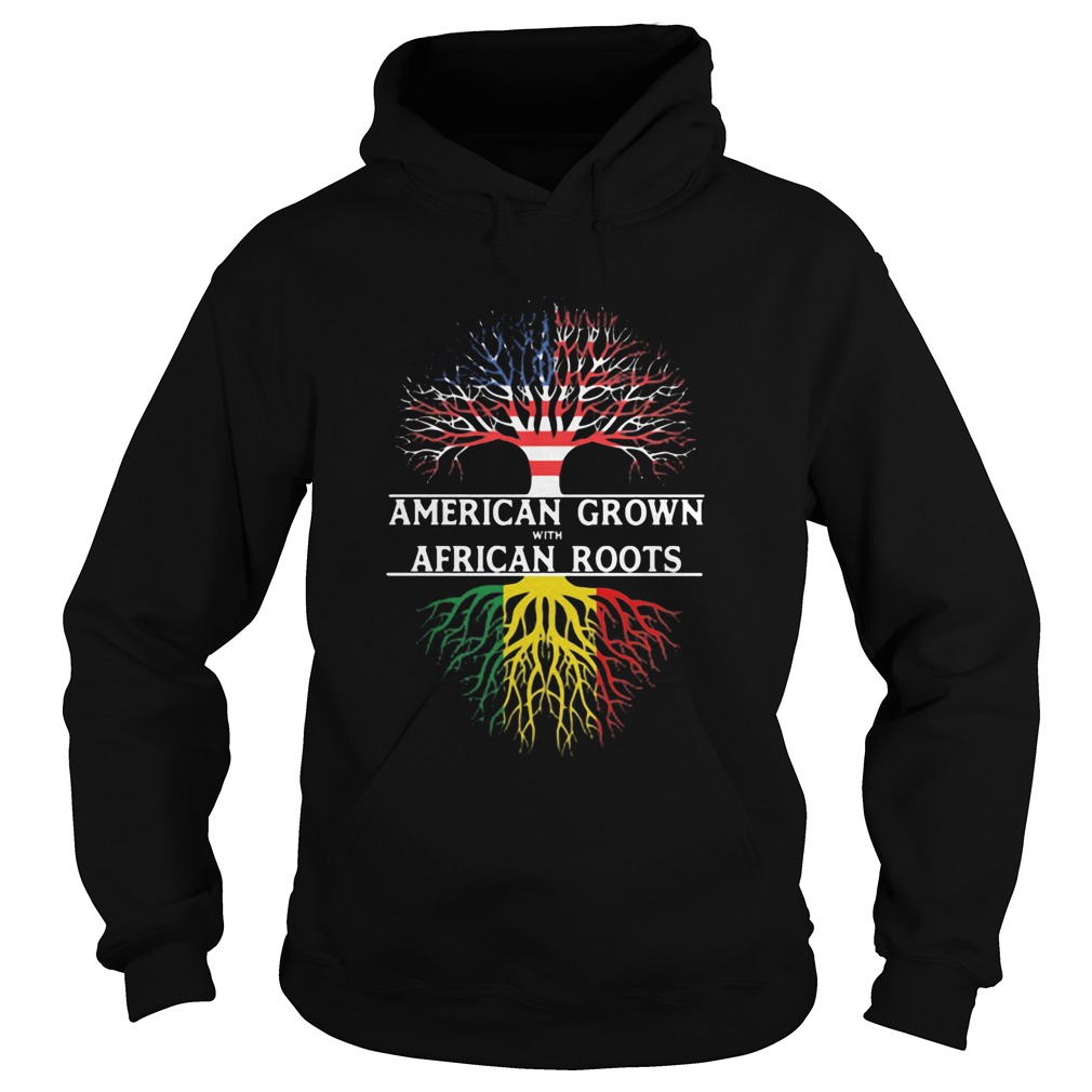 Tree american grown with african roots american flag independence day Hoodie