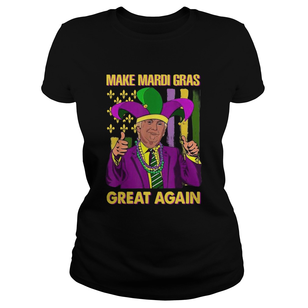 Trump Mardi Gras American Flag Make Mardi Gras Great Again Classic Ladies