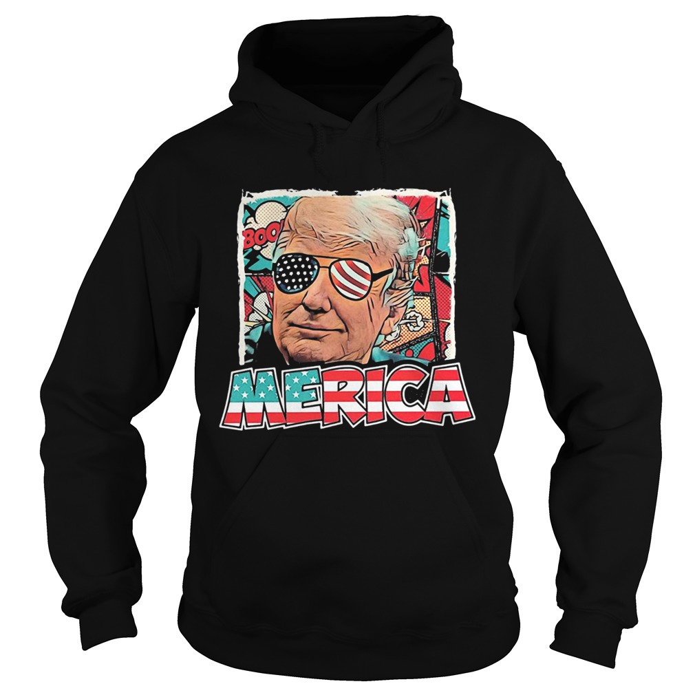 Trump wear glasses American flag  Hoodie