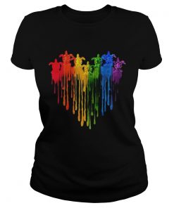 Turtle LGBT Heart  Classic Ladies