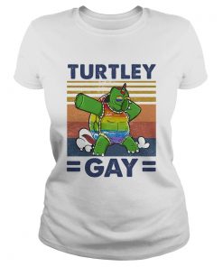 Turtle gay lgbt vintage retro  Classic Ladies