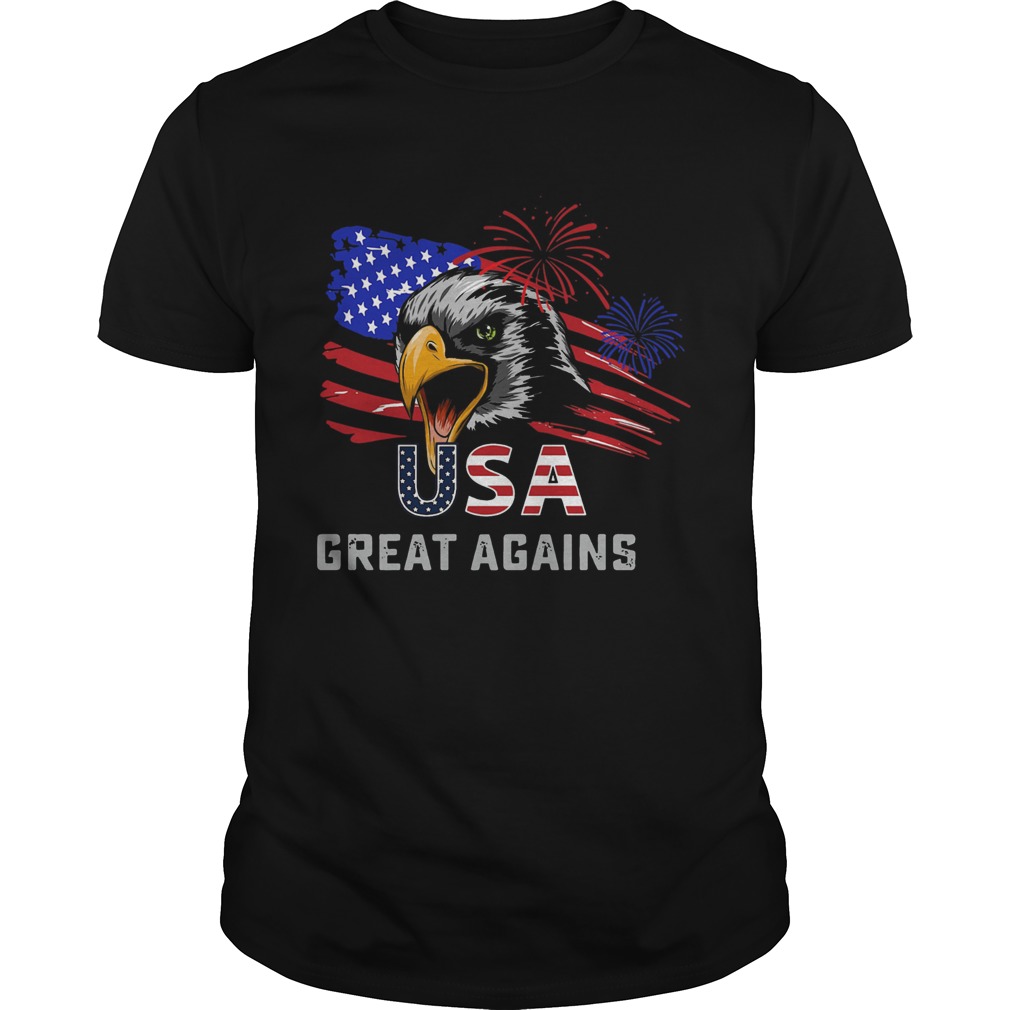 USA Great Again 4th Of July Bald Eagle American Flag shirt