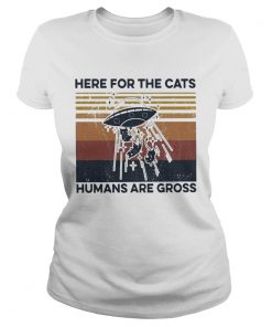 Ufo Cats Here For The Cats Humans Are Gross Vintage  Classic Ladies