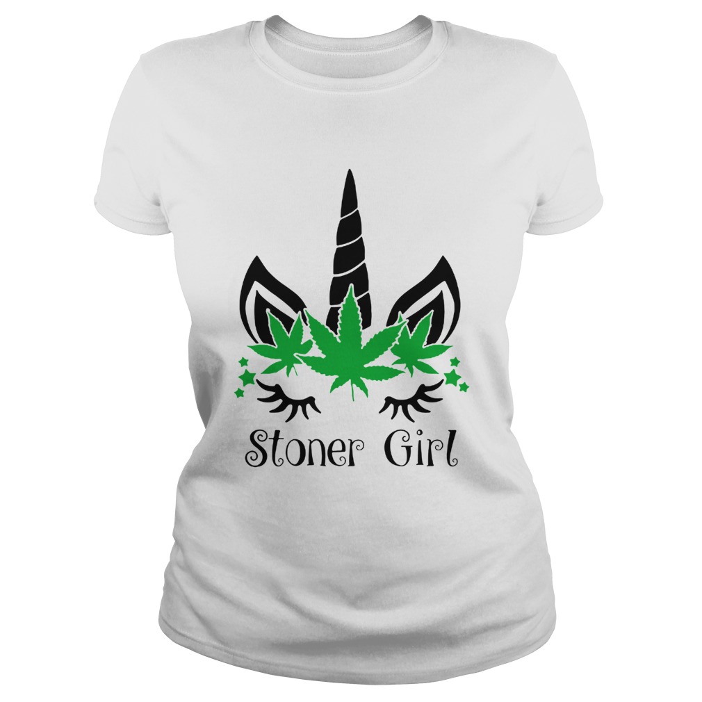 Unicorn Cannabis Marijuana Stoner Girl Classic Ladies