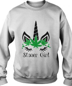 Unicorn Cannabis Marijuana Stoner Girl  Sweatshirt