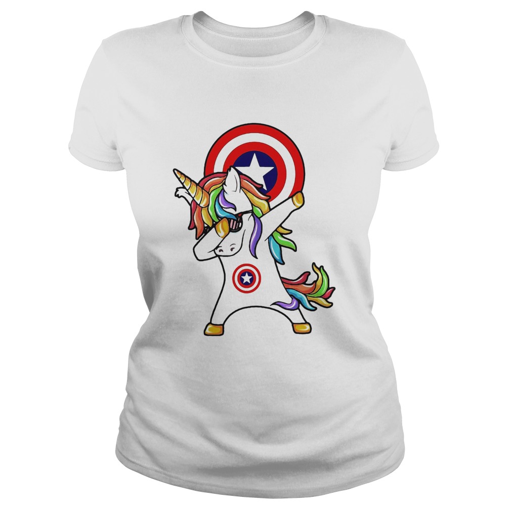 Unicorn captain america logo  Classic Ladies