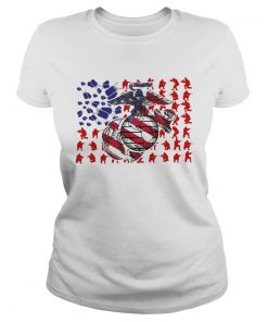 United States Marine Corps American Flag Veteran Independence Day  Classic Ladies