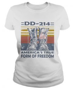 Veteran dd214 americas true form of freedom independence day vintage retro  Classic Ladies