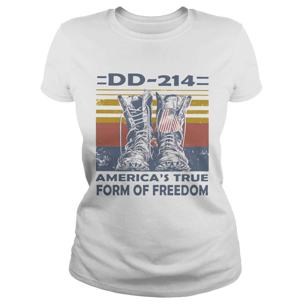 Veteran dd214 americas true form of freedom independence day vintage retro  Classic Ladies