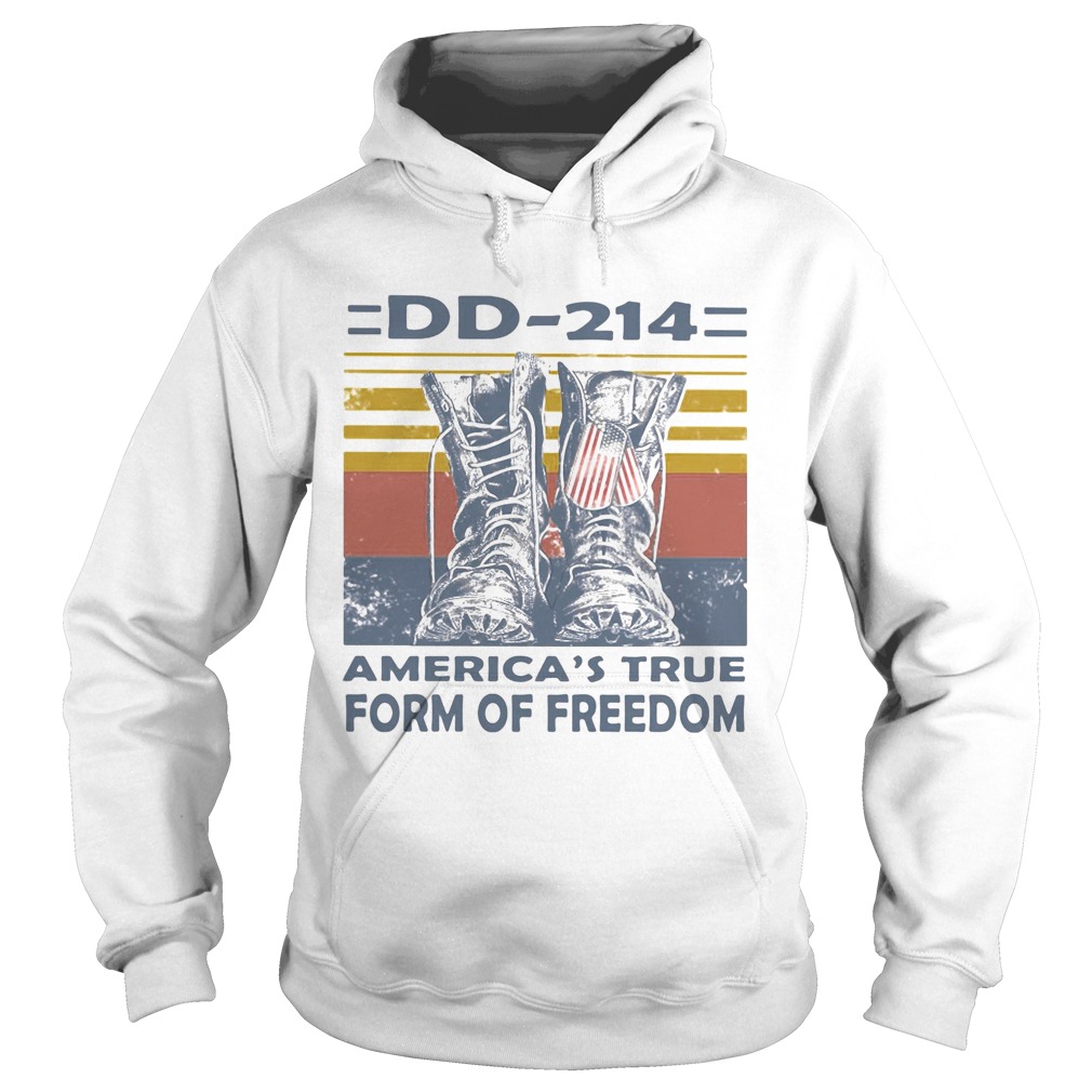 Veteran dd214 americas true form of freedom independence day vintage retro  Hoodie