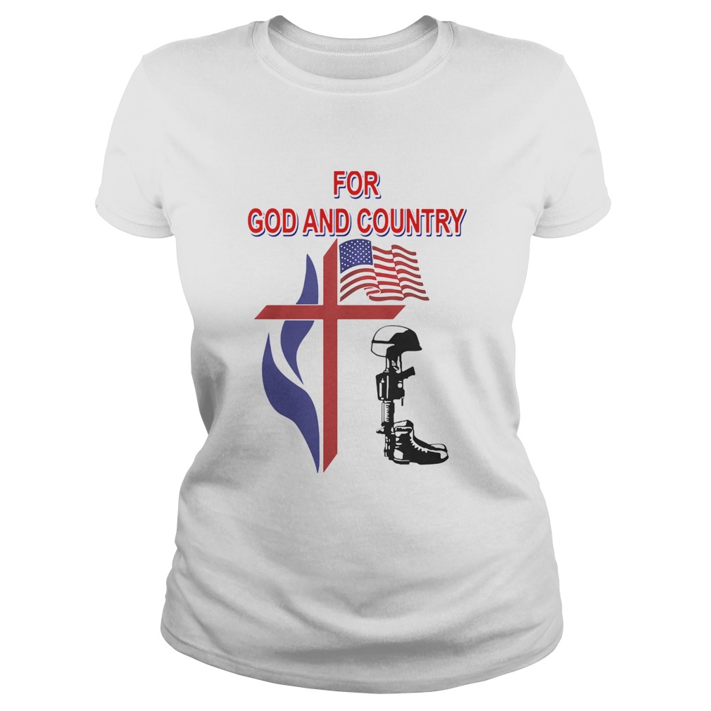 Veteran for god and country american flag independence day  Classic Ladies
