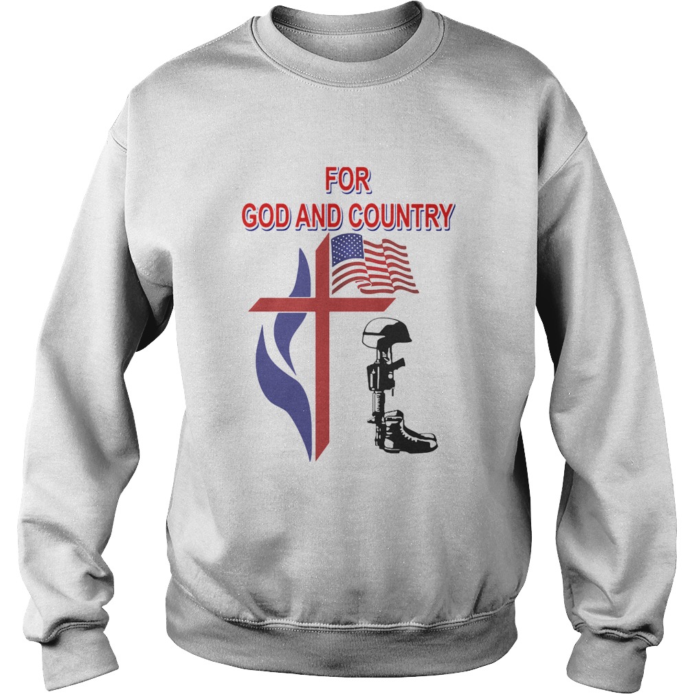 Veteran for god and country american flag independence day  Sweatshirt