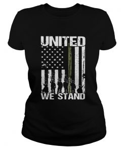 Veteran united we stand american flag independence day  Classic Ladies