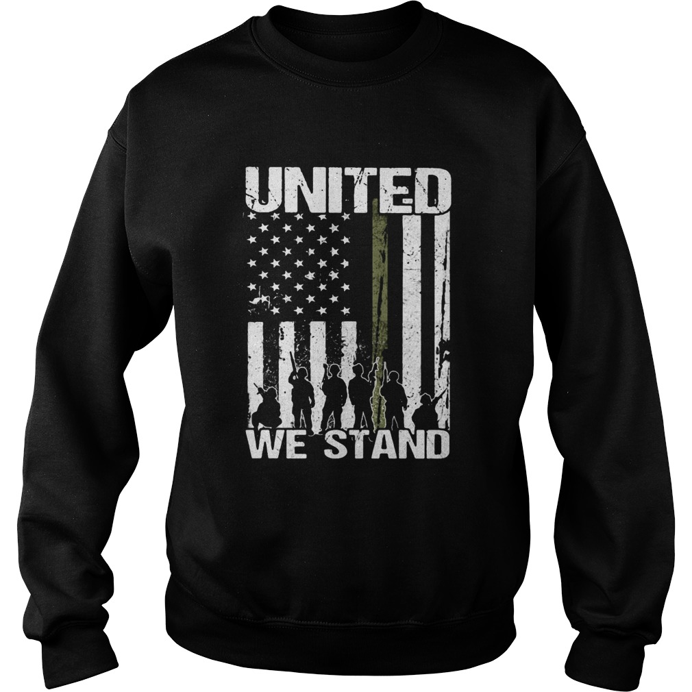 Veteran united we stand american flag independence day Sweatshirt