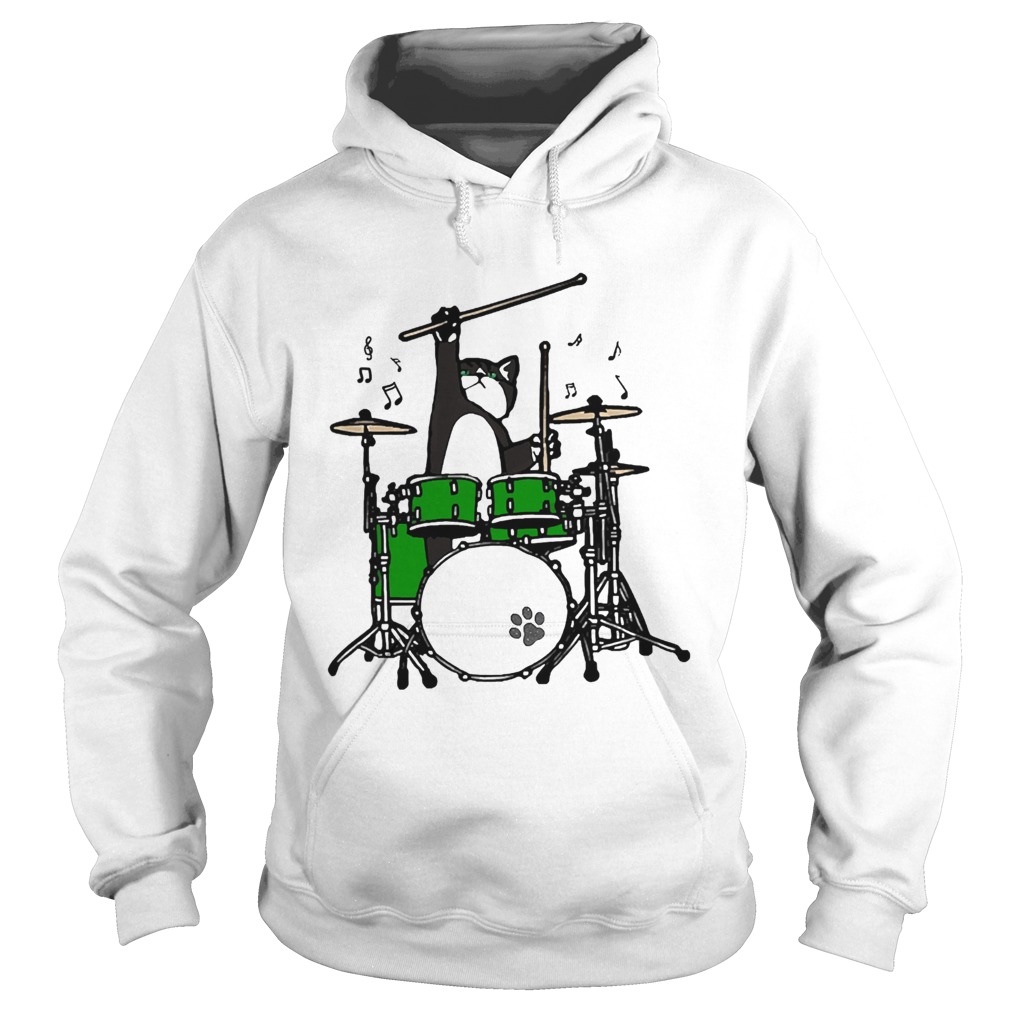 at Playing Drums Hoodie
