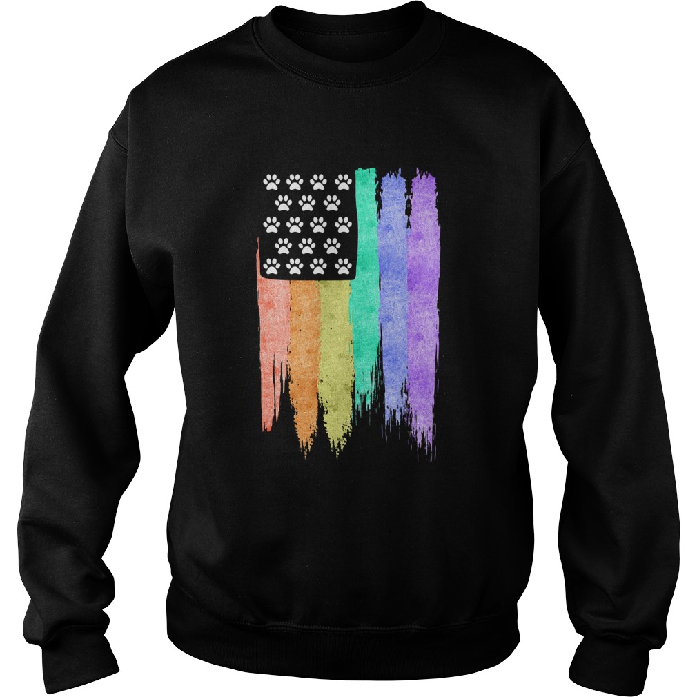cat footprint LGBT  Sweatshirt