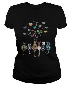 hippie cats hearts  Classic Ladies