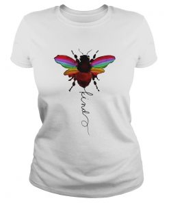 lgbt bee kind white  Classic Ladies