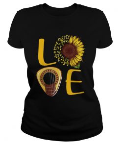 love guitar sunflower  Classic Ladies