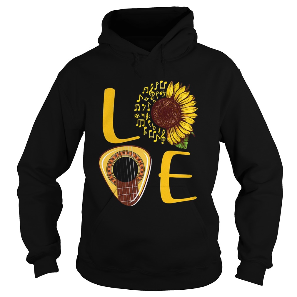 love guitar sunflower  Hoodie