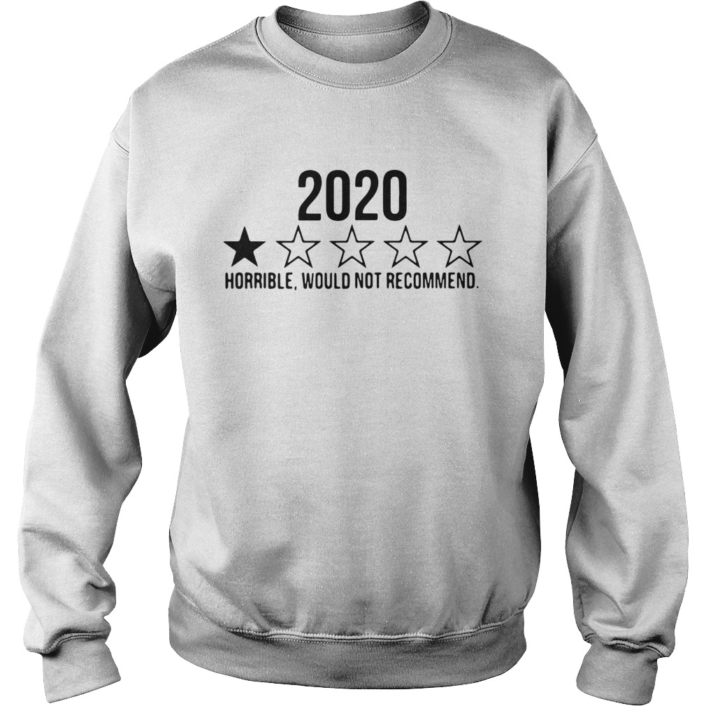 2020 Horrible Would Not Recommend Sweatshirt