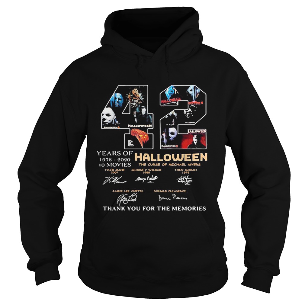 42 years of 1978 2020 10 moves halloween thank you for the memories signatures Hoodie