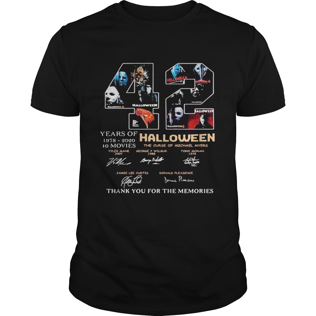 42 years of 1978 2020 10 moves halloween thank you for the memories signatures Unisex