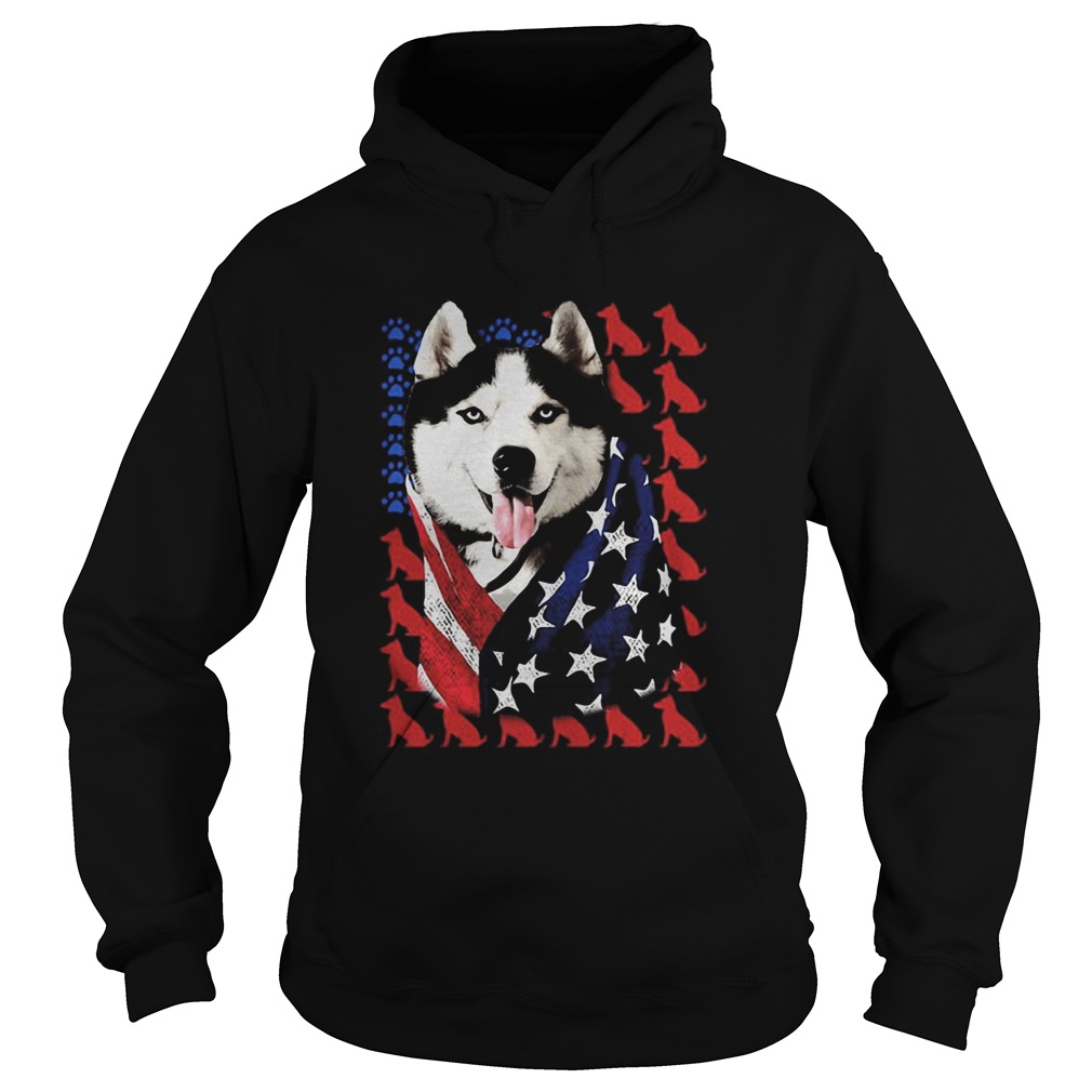 Alaska Dog American Flag Independence Day Hoodie