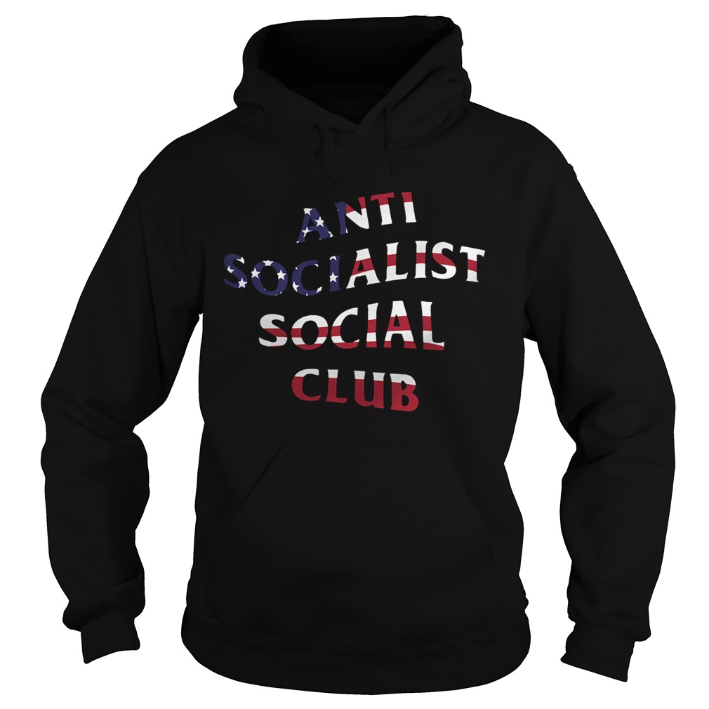 American Flag Anti Socialism Social Club Hoodie
