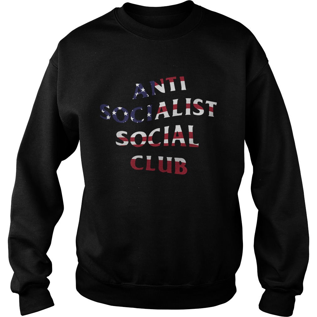 American Flag Anti Socialism Social Club Sweatshirt