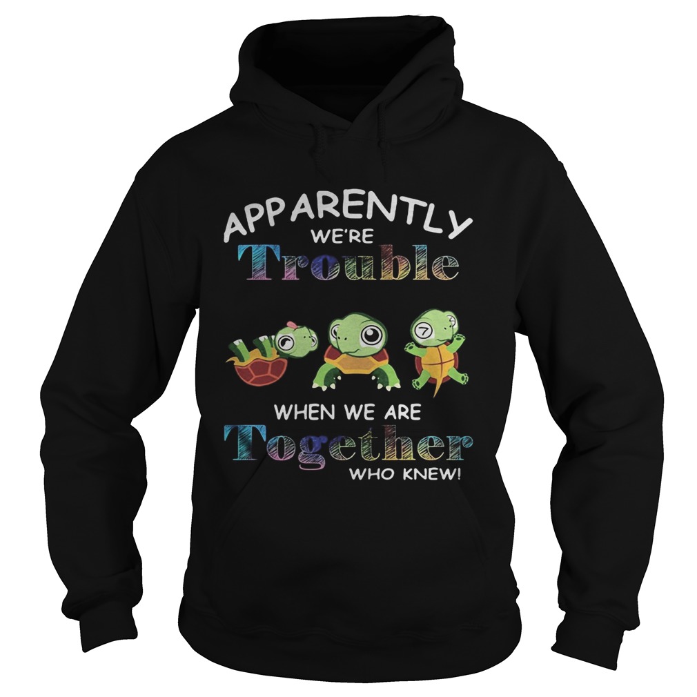 App Arently Were Trouble When We Are Together Who Knewn Turtle Hoodie