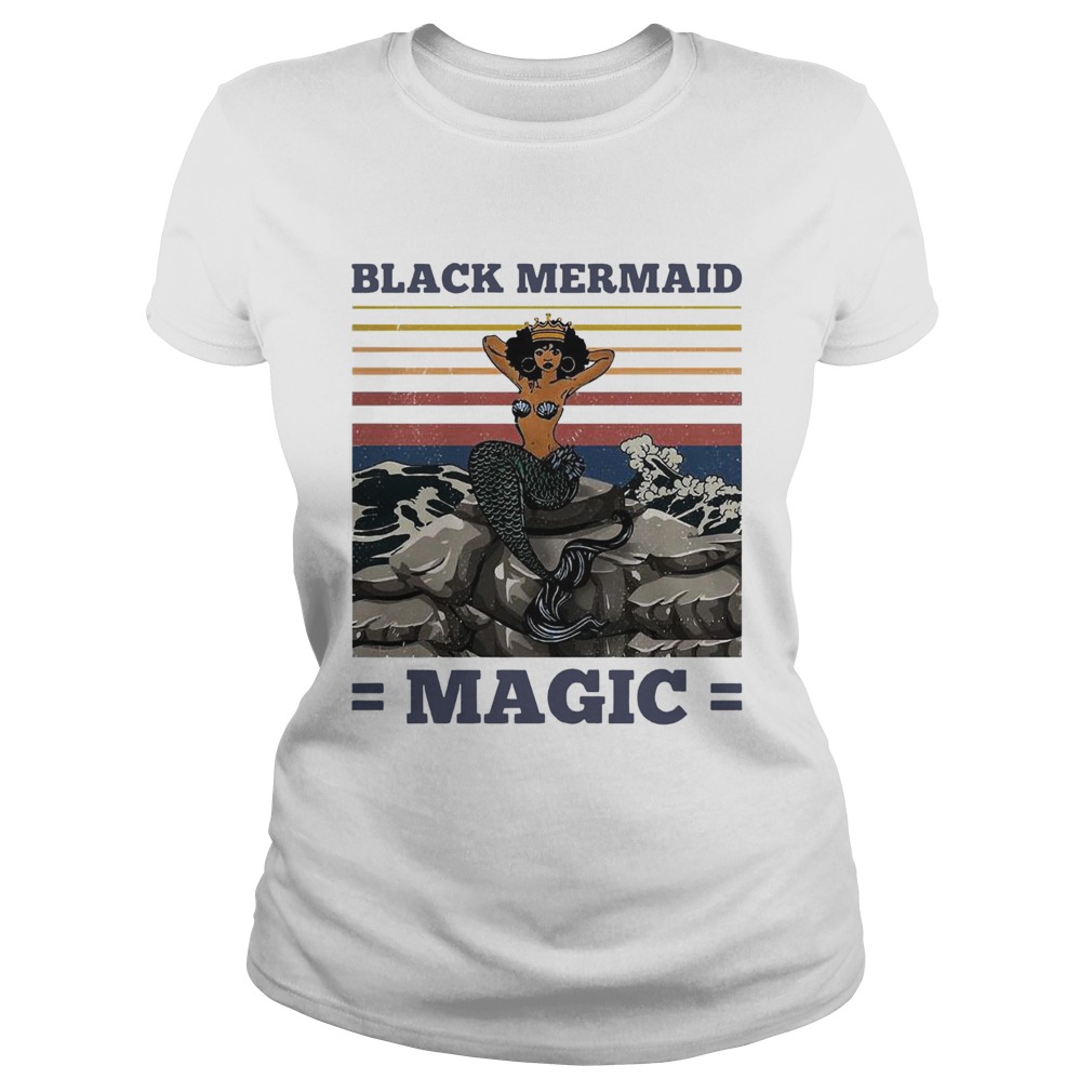 Awesome Black Mermaid Magic Vintage Classic Ladies