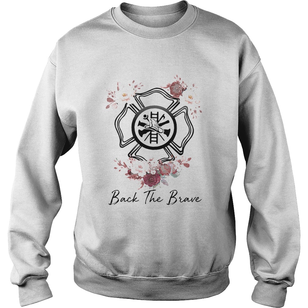Back The Brave Flower Hat Sweatshirt
