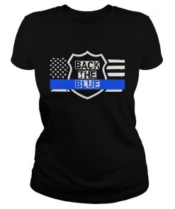 Back the blue american flag independence day  Classic Ladies