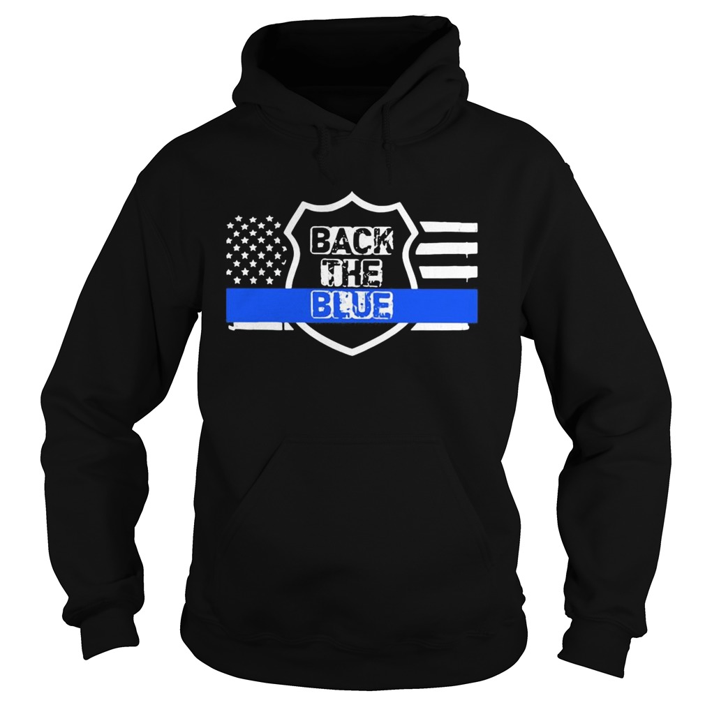 Back the blue american flag independence day Hoodie