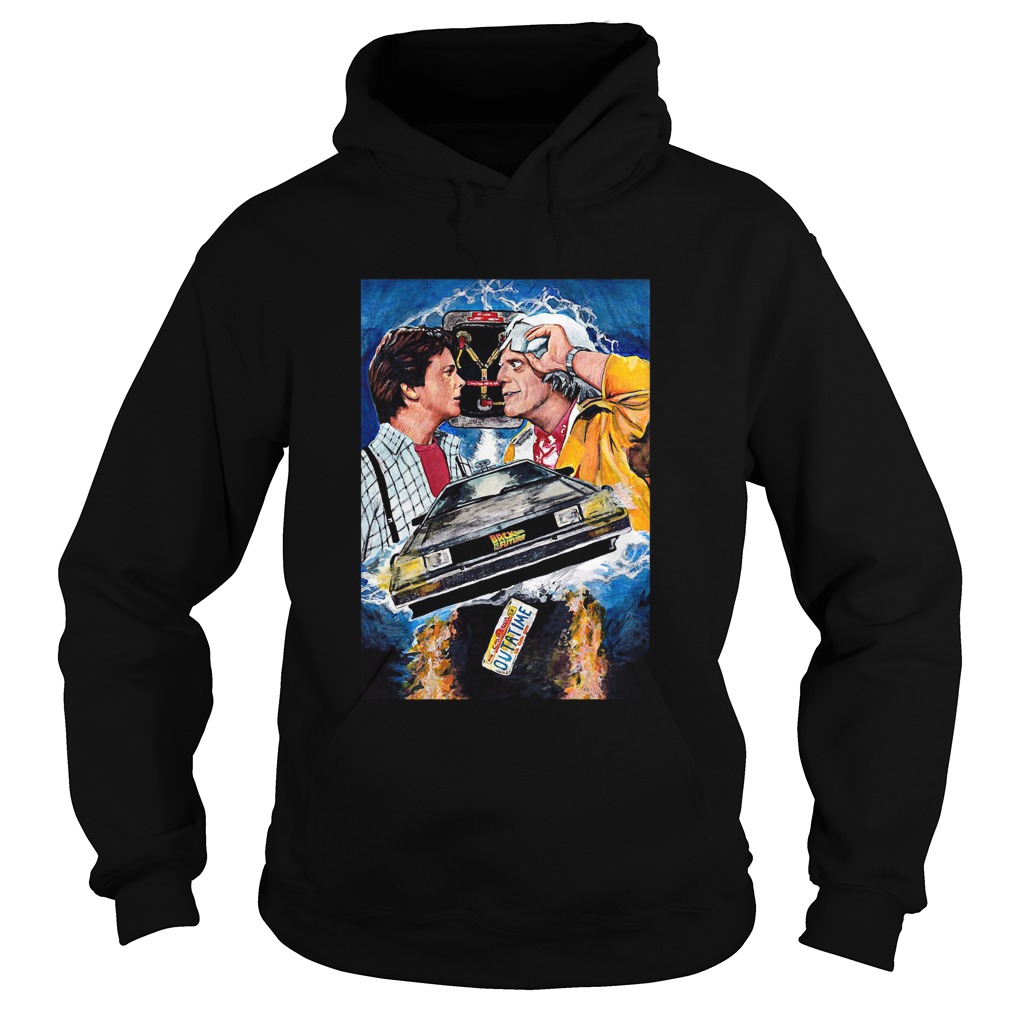Back to the future movie outa time machine art Hoodie