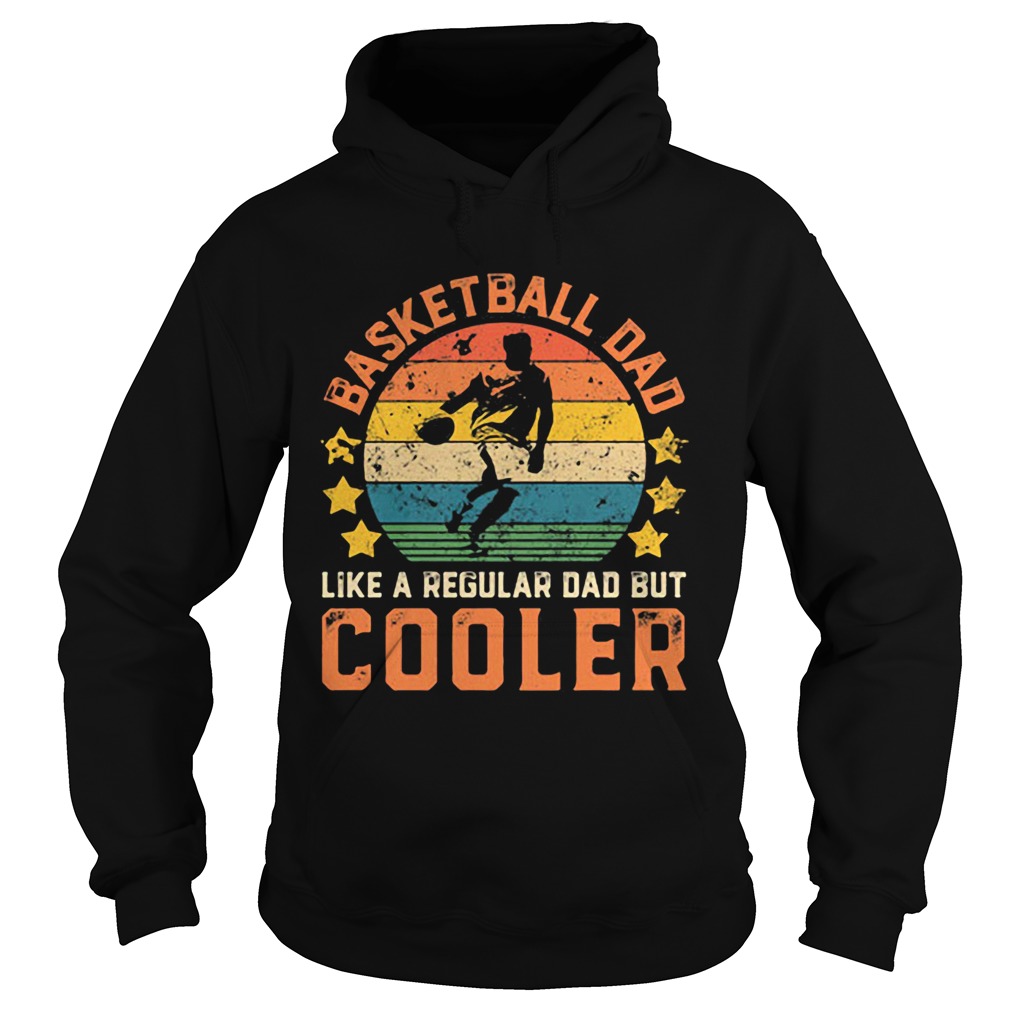 Basketball Dad Like A Regular Dad But Cooler Vintage Retro Hoodie