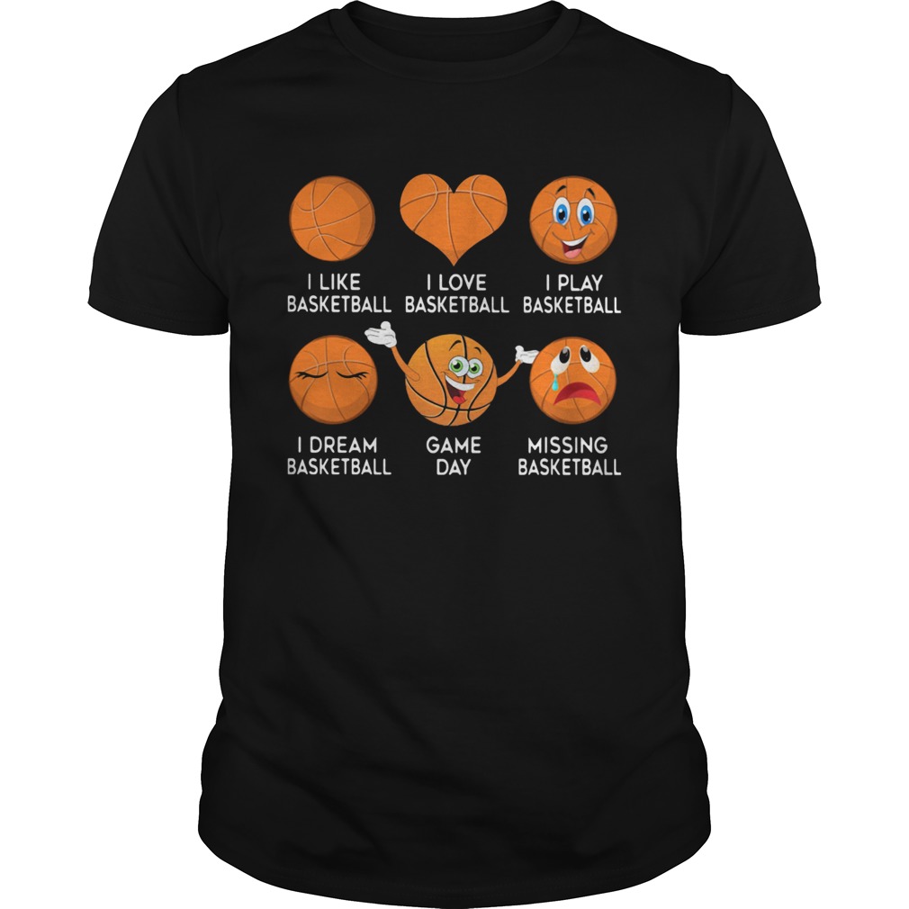 Basketball Emoji Many Face Emotion shirt