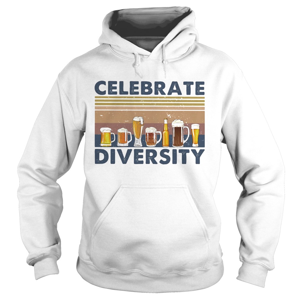 Beer celebrate diversity vintage retro Hoodie